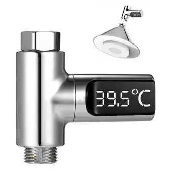 LED Zaslon Vodo Tuš Termometer Self-proizvodnjo Električne energije, Temperatura Vode Monitor Energy Smart Meter termometer