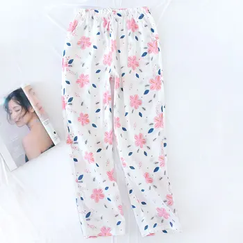 Fdfklak Modno črtasto pižamo hlače za ženske pomlad poletje bombaž domov hlače svoboden salon nositi hlače ženske hlače sleepwear