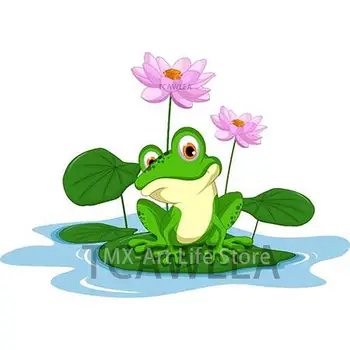 Lovely Frog na Lotus Listi za Rezanje Kovin Matrice Lepa Žival Pogine Za DIY Obrti Scrapbooking Kartice Dekorativni 2020
