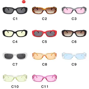 2020 Letnik Kvadratek Sončna Očala Ženske Blagovne Znamke Oblikovalec Retro Oranžna Sunglass Pravokotnik Sončna Očala Ženski Sladkarije Barvo Očal