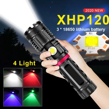XHP120 Taktično LED Svetilka USB Polnilna Luč Bliskavice Baklo Super Močne Led Svetilke 18650 Xhp70.2 Xhp50.2 Luč