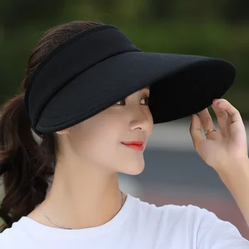 Vroče 1PCS ženske poletje, Sonce Klobuki pearl packable sončnega klobuk z velikimi glavami široko roba plaži klobuk UV zaščito ženskih skp