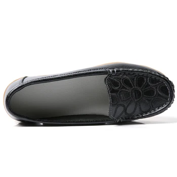 MVVJKE 2019 nove priložnostne čevlji pravega usnja, slip-on čevlji ženske prostem nizke pete 2,5 CM usnje moccasins dihanje shoesE117