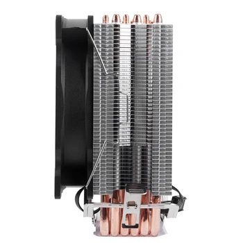 VROČE-SNEŽAKA, 4PIN CPU hladilnik 6 heatpipe En ventilator za hlajenje 12cm fan LGA775 1151 115x 1366 podporo Intel AMD