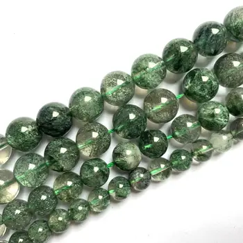 Krog zelena kristal, kamen, naravni biseri gemstone kroglice DIY svoboden kroglice za nakit, izdelava sklop 15