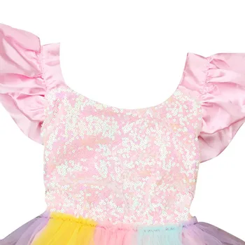 Igralne obleke za Novorojenega Otroka, Deklica Lepa Mavrica Žogo Obleke Romper Obleka za Malčke Jumpsuit Kostume za otroško Dekleta