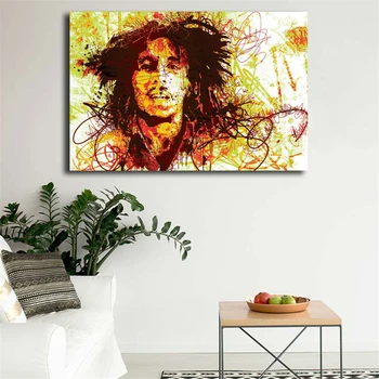 Reggae Om Namah Shivay Bob Marley Ozadje Platno Barvanje, Tiskanje Spalnica Dekoracijo Doma Moderne Stenske Umetnosti Oljna slika, Poster HD