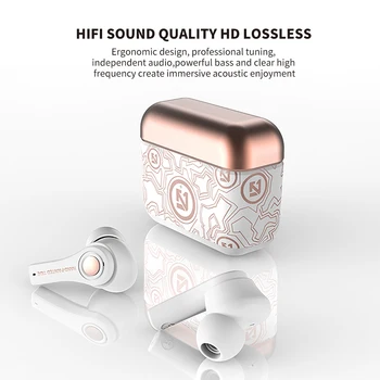 TWS Slušalke Brezžične Stereo Čepkov Bluetooth 5.0 Heaphones z Mikrofonom Slušalke Slušalke za Telefon IOS Android Nepremočljiva