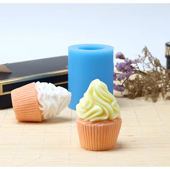 PRZY Hrana razred 3D Sladoled plesni Pokal Torta Silikonski Milo Plesni Čokolado Obrti Plesni DIY Ročno izdelane sveče aromo kamnitih kalupov