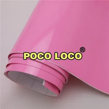 Roll Sijajnega Hot Pink Lepilo, ki je Podprta s Vinil Sijaja Lepilo Grafični Vinil Film Mala Stanja za spuščanje, ladijski promet na drobno, prodaja