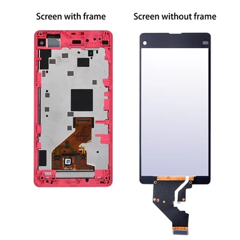 Zaslon na dotik Za Sony Xperia Z1 Mini Kompaktne D5503 M51w LCD-Zaslon Računalnike Senzor Steklena Plošča Montaža Z Okvirjem