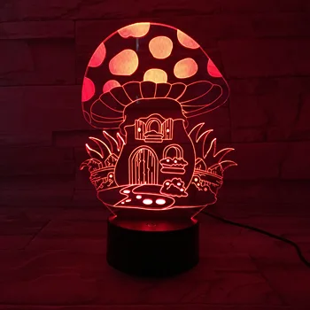 Lepe Gobe sobne rastline Oblikovan 3D Lamplight LED USB Razpoloženje Noč Svetlobe Multicolor Dotik ali Oddaljeno Multicolor BedroomTable Lučka