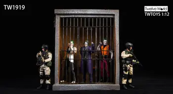 Na zalogi Vroče prodati TWTOYS TW1919 1/12 Zapor Scena Pribor Jailhouse Bunker Lahko Svetlobe Fit Joker Slika