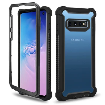 Luksuzni Oklep Za Samsung Galaxy S8 S9 S10 Plus Primeru Preglednost Štiri Kotu Anti Sodijo Mobilni Telefon Dodatki Zaščitni Pokrov