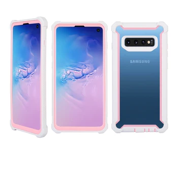 Luksuzni Oklep Za Samsung Galaxy S8 S9 S10 Plus Primeru Preglednost Štiri Kotu Anti Sodijo Mobilni Telefon Dodatki Zaščitni Pokrov