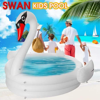 PVC Velike Swan Napihljivi Bazen za Odrasle, Otroška Otroci Poletje Vodo, Bazen Veslanje Kad Krogih Float Bazen Igrače Darilo