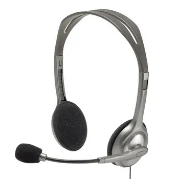 Logitech H110/H111 3.5 mm Audio Jack Žične Slušalke Stereo Slušalke z Vrtenjem Mikrofon Nastavljiv naglavni trak za Igro