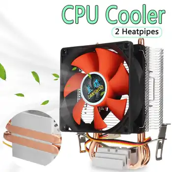 80 mm 2 Baker Heatpipes PC CPU Hladilnik Fan Heatsink Računalnik 3pin Hladilni Ventilator Hladilnika Radiator za LGA 775/1155/1156 AMD AM2 AMD3