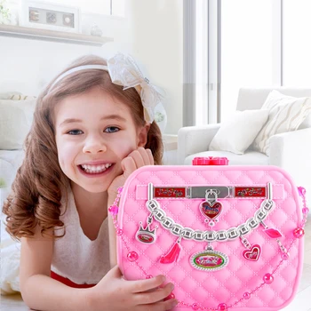 Otroke, Ličila Nastavite Igrača Kit Stroj Princesa Kozmetični Set torbico, ki se Pretvarjamo, Predvajaj Igrače Set za Malo Dekle, Otroci Darilo