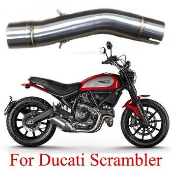 Za Ducati Scrambler 51mm Dušilec iz Nerjavečega Jekla motornega kolesa, Izpušni Sredini Povezavo Okrogle Cevi Glušnika Moto Pobeg Cev