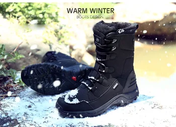 ботинки zimo na prostem pohodništvo škornji moški nepremočljiva dihanje volne linijskih sneg škornji moški non-slip Treking sneg čevlji za-40c