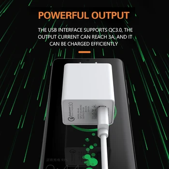 NAISU 24W Hitro Polnjenje QC 3.0 USB Polnilnik Mobilnega Telefona Steni Hitro Adapter Za iPhone Huawei Xiaomi Telefon Dodatki
