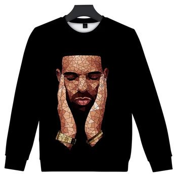 Hip Hop Moški/ženske Modni Drake Majica Vrste Hot-prodaja 2020 Vrhovi Hatless Majica 3D Capless Jeseni, Pozimi Popolno Tiskanje
