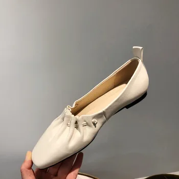 Ženske pravega usnja, slip-on ballerians blagovne znamke oblikovalec Naguban ženski balet stanovanja mehko udobno moccasins loafers čevlji