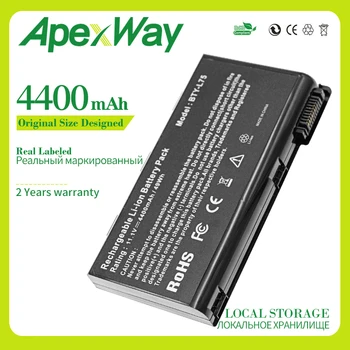 Apexway 6CELLS 4400mAh BTY-L74 Nov Laptop Baterija Za MSI L74 L75 A5000 A6000 CX500 CX500DX CX705X CX623 EX460 EX610 CX700 CX620