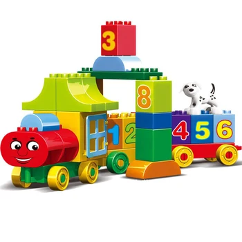 Diy Gradnjo Blokov, Preberite Številko Vlaka Opeke model Igrače za Otroke, ki so Združljive z Duploed Vesel Božič Baby Otroci Darila