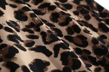 Ženske Haljo in Srajca Nightgown Nastavite Leopard Pižame Femme Pižamo Mehko Stretch Plesti Pijama Mujer Sleepwear Haljo Nightgown Določa