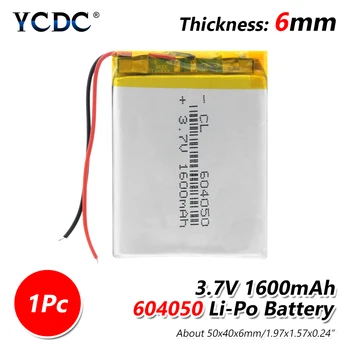 2PCS 604050 3,7 V 1600mAh litij-polimer baterija navigacija GPS igračke Polnilne Li-ion Celic Za DVD PSP MP4 MP5 Fotoaparat