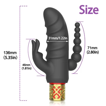 HWOK Vibrator Rabbit Vibrator za Ženske, Analne G Spot Klitoris Massager Odraslih Spola Igrače, Ženska Maturbators Vaginalne Anus Stimulatorjev