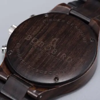 Reloj hombre BOBO PTICA Lesene Watch Moških Top blagovne Znamke Luksuzni Kvarčne Ročne ure Kronograf mens ure Darilo 2020