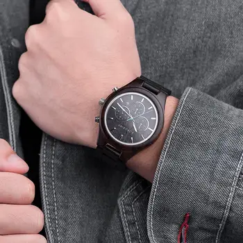 Reloj hombre BOBO PTICA Lesene Watch Moških Top blagovne Znamke Luksuzni Kvarčne Ročne ure Kronograf mens ure Darilo 2020