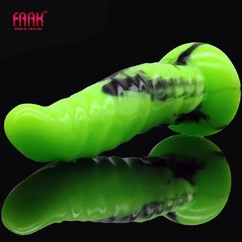 FAAK Silikonski analni čep S obliko, g-spot spodbujati zelena in črna pisane erotičnih izdelkov ženski moški masturbator analni dildo