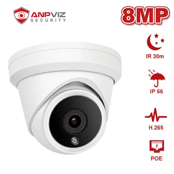 Anpviz 8MP 4K Dome POE IP Kamere IR 30 m na Prostem Varnosti CCTV Video Nadzor Nepremočljiva Cam Omrežna Kamera ONVIF IP66 P2P H. 265