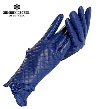 Rokavice ženske,Pravega Usnja,Bombažna podloga,modra usnjene rokavice usnjene rokavice za ženske,Ženske rokavice