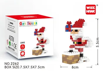 WiseHawk Božična Darila Diamond Blocks Santa Claus Scene 3D Mini Igrače Zbrati Stavbe Opeka Izobraževanja Za Otroke