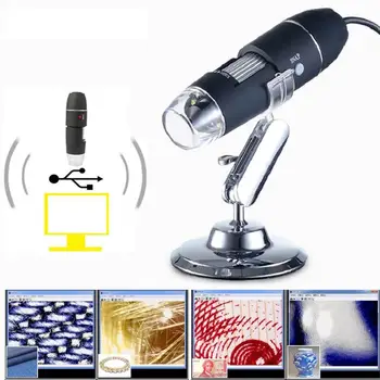 Vroče prodaje 500X/1000X/1600X 8 LED Digitalni USB Mikroskop z matično ploščo popravila Lupo Elektronski Stereo USB-Endoskop Fotoaparat