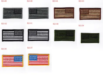8,5 cm Ameriško Zastavo Moralo Vojaške Taktike, Polno Vezenje obliž Značke