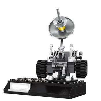 Mesto gradniki vesoljsko Ladjo Serije Lunar Rover 96pcs Luna Ciljne Igrače Za Otroke Dodatki Rakete Model Tehnika MOC Igrača