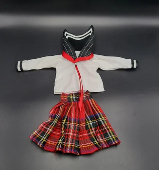 1:6 vojak pribor ph ženska lutka šolsko uniformo ud nabrano krilo šoli enotno obleko telo model obleke tbl 12 inch lutka