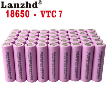 2PCS 18650 Baterijo 18650VTC7 INR18650 baterije Li ion, 3.7 V 3300mAh litijeva baterija za svetilko, baklo laserski laserski kazalec