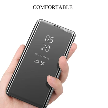 Telefon Primeru za Samsung S20 FE Primeru Zajema Stojalo Ogledalo Jasen Pogled Shockproof Flip Book Ohišje za Samsung Galaxy S20 Fan Edition