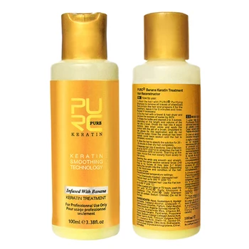Brazilski keratin čiščenje 100 ml šampon za lase ravnanje las zdravljenja in 12% Banana okus Keratin Popravilo škode TSLM1