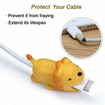 GZERMA 1Pcs Srčkan Živali Kabel, Zaščita Za iPhone, Samsung USB Kabel za Polnjenje, Navijalec Slušalke Kabel Zaščitnik Žice Organizator