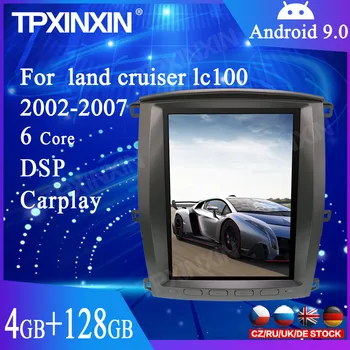 4+128G Android 9.0 Za TOYOTA LAND CRUISER LC100 2003+ Tesla Slog Avto GPS Navigacija Stereo Glavo Enota Multimedijski Predvajalnik Carplay