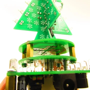 DIY Vrtenjem Glasbe, Pisane Božično Drevo LED Utripajoče Luči Komplet Elektronskega DIY Proizvodnja Delov
