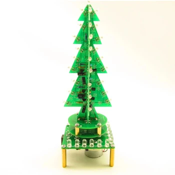 DIY Vrtenjem Glasbe, Pisane Božično Drevo LED Utripajoče Luči Komplet Elektronskega DIY Proizvodnja Delov